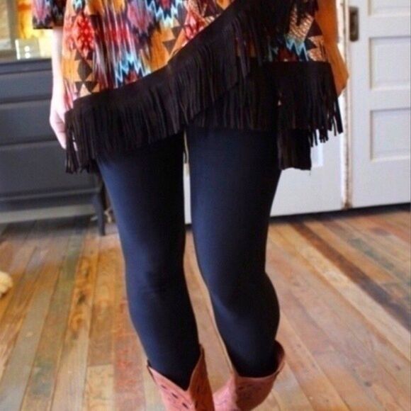 Infinity Raine Black Brushed Knit Leggings   3 0001 - Picture 1 of 5